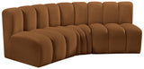 Arc Saddle Velvet Modular Sofa 103Saddle-S3B Meridian Furniture