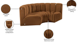 Arc Saddle Velvet Modular Sofa 103Saddle-S3C Meridian Furniture