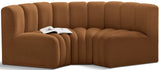 Arc Saddle Velvet Modular Sofa 103Saddle-S3C Meridian Furniture