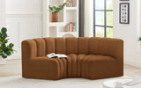 Arc Saddle Velvet Modular Sofa 103Saddle-S3C Meridian Furniture