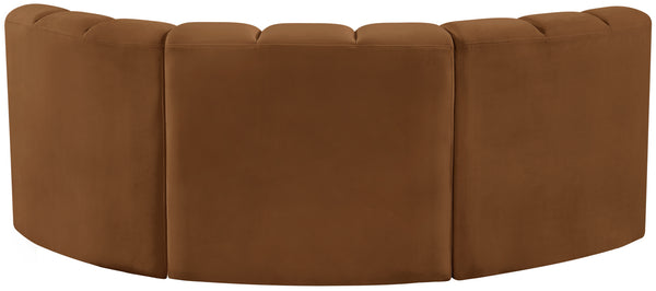 Arc Saddle Velvet Modular Sofa 103Saddle-S3C Meridian Furniture
