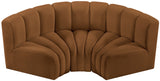 Arc Saddle Velvet Modular Sofa 103Saddle-S3C Meridian Furniture