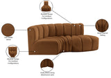 Arc Saddle Velvet Modular Sofa 103Saddle-S3D Meridian Furniture