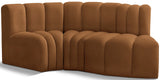 Arc Saddle Velvet Modular Sofa 103Saddle-S3D Meridian Furniture