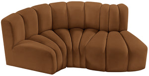 Arc Saddle Velvet Modular Sofa 103Saddle-S3D Meridian Furniture