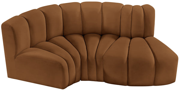 Arc Saddle Velvet Modular Sofa 103Saddle-S3D Meridian Furniture