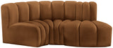 Arc Saddle Velvet Modular Sofa 103Saddle-S3D Meridian Furniture