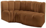 Arc Saddle Velvet Modular Sofa 103Saddle-S3D Meridian Furniture