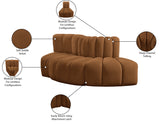 Arc Saddle Velvet Modular Sofa 103Saddle-S3E Meridian Furniture