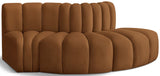 Arc Saddle Velvet Modular Sofa 103Saddle-S3E Meridian Furniture