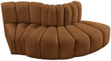 Arc Saddle Velvet Modular Sofa 103Saddle-S3E Meridian Furniture