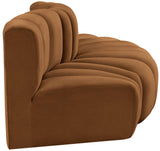 Arc Saddle Velvet Modular Sofa 103Saddle-S3E Meridian Furniture