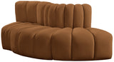 Arc Saddle Velvet Modular Sofa 103Saddle-S3E Meridian Furniture