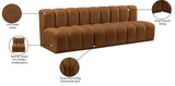 Arc Saddle Velvet Modular Sofa 103Saddle-S3F Meridian Furniture