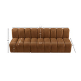 Arc Saddle Velvet Modular Sofa 103Saddle-S3F Meridian Furniture