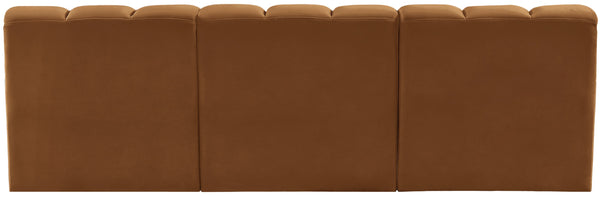 Arc Saddle Velvet Modular Sofa 103Saddle-S3F Meridian Furniture