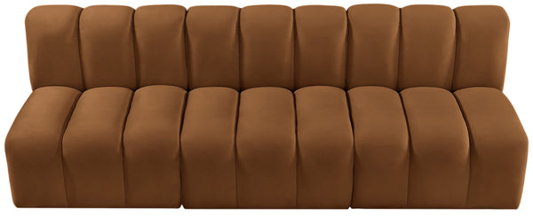 Arc Saddle Velvet Modular Sofa 103Saddle-S3F Meridian Furniture