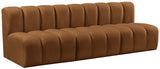 Arc Saddle Velvet Modular Sofa 103Saddle-S3F Meridian Furniture