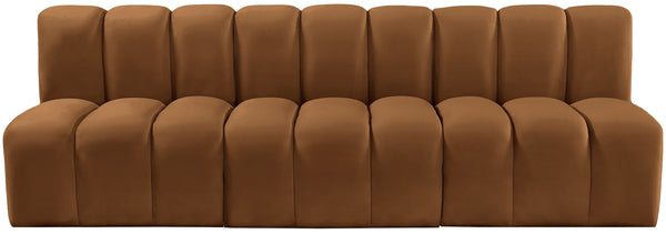 Arc Saddle Velvet Modular Sofa 103Saddle-S3F Meridian Furniture
