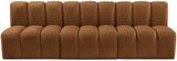 Arc Saddle Velvet Modular Sofa 103Saddle-S3F Meridian Furniture