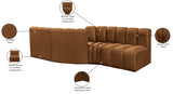 Arc Saddle Velvet Modular Sofa 103Saddle-S4A Meridian Furniture