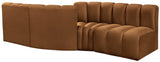 Arc Saddle Velvet Modular Sofa 103Saddle-S4A Meridian Furniture