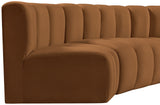 Arc Saddle Velvet Modular Sofa 103Saddle-S4A Meridian Furniture