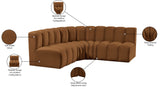 Arc Saddle Velvet Modular Sofa 103Saddle-S4B Meridian Furniture