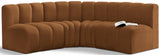 Arc Saddle Velvet Modular Sofa 103Saddle-S4B Meridian Furniture