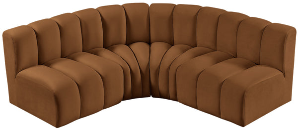 Arc Saddle Velvet Modular Sofa 103Saddle-S4B Meridian Furniture