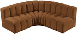 Arc Saddle Velvet Modular Sofa 103Saddle-S4B Meridian Furniture