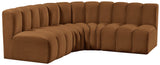 Arc Saddle Velvet Modular Sofa 103Saddle-S4B Meridian Furniture