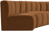 Arc Saddle Velvet Modular Sofa 103Saddle-S4B Meridian Furniture