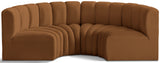 Arc Saddle Velvet Modular Sofa 103Saddle-S4C Meridian Furniture