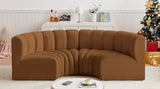 Arc Saddle Velvet Modular Sofa 103Saddle-S4C Meridian Furniture