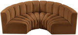 Arc Saddle Velvet Modular Sofa 103Saddle-S4C Meridian Furniture