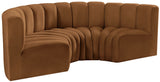 Arc Saddle Velvet Modular Sofa 103Saddle-S4C Meridian Furniture