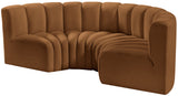 Arc Saddle Velvet Modular Sofa 103Saddle-S4C Meridian Furniture