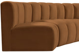 Arc Saddle Velvet Modular Sofa 103Saddle-S4C Meridian Furniture