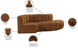 Arc Saddle Velvet Modular Sofa 103Saddle-S4D Meridian Furniture