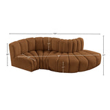 Arc Saddle Velvet Modular Sofa 103Saddle-S4D Meridian Furniture