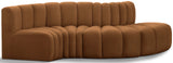 Arc Saddle Velvet Modular Sofa 103Saddle-S4D Meridian Furniture