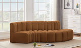 Arc Saddle Velvet Modular Sofa 103Saddle-S4D Meridian Furniture