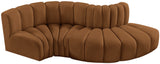 Arc Saddle Velvet Modular Sofa 103Saddle-S4D Meridian Furniture