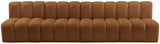 Arc Saddle Velvet Modular Sofa 103Saddle-S4E Meridian Furniture