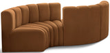 Arc Saddle Velvet Modular Sofa 103Saddle-S4F Meridian Furniture