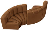 Arc Saddle Velvet Modular Sofa 103Saddle-S4F Meridian Furniture