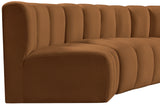 Arc Saddle Velvet Modular Sofa 103Saddle-S4F Meridian Furniture