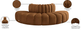 Arc Saddle Velvet Modular Sofa 103Saddle-S4G Meridian Furniture