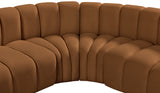 Arc Saddle Velvet Modular Sofa 103Saddle-S5A Meridian Furniture